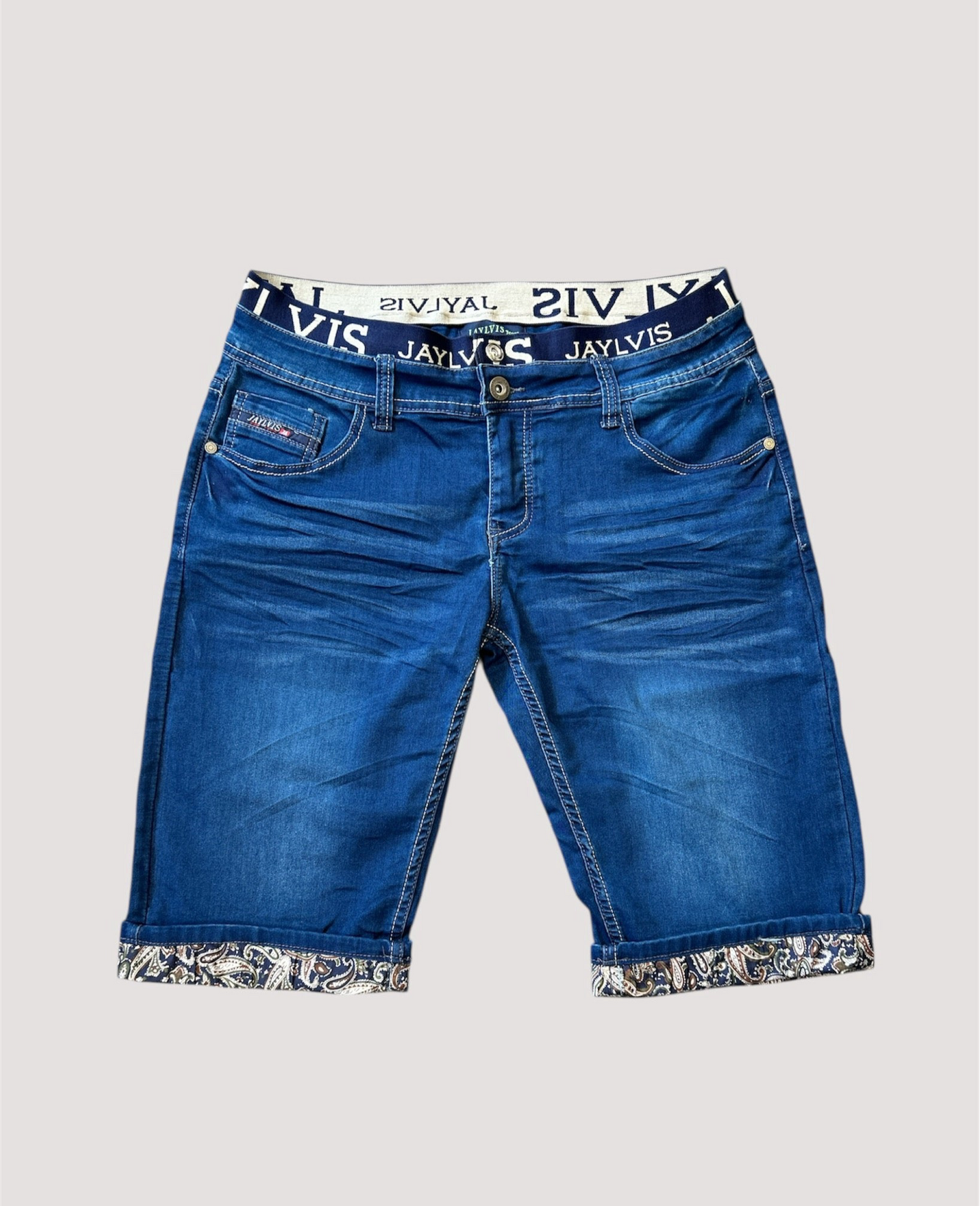 Short en jean Bleu