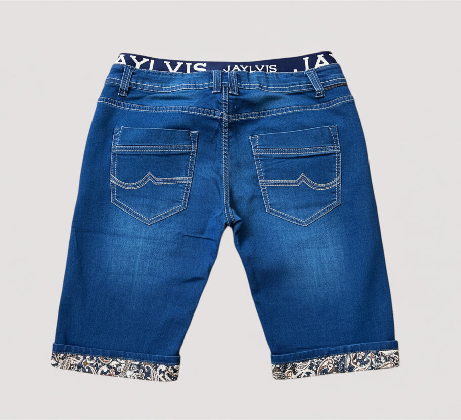 Short en jean Bleu