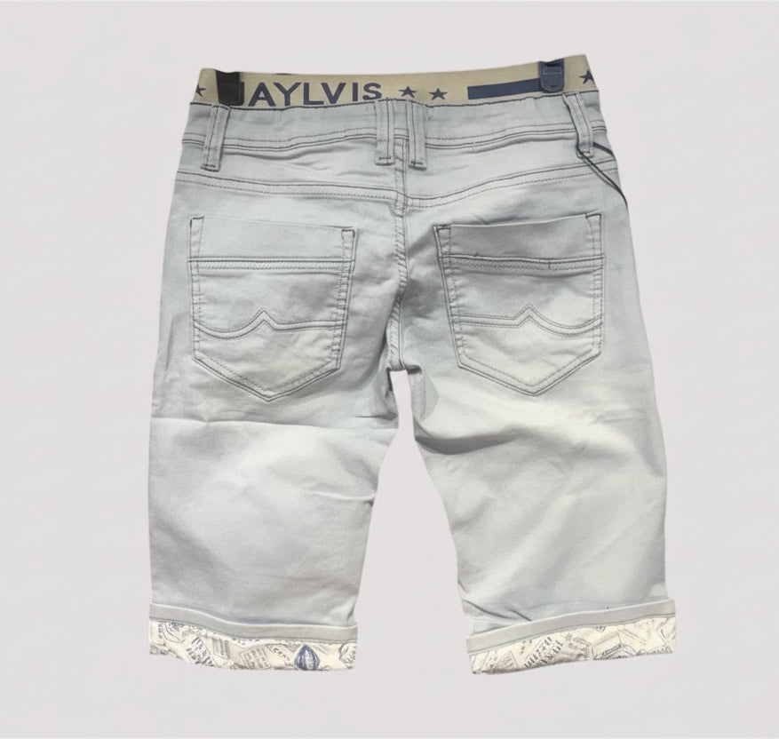 Short en jean gris clair