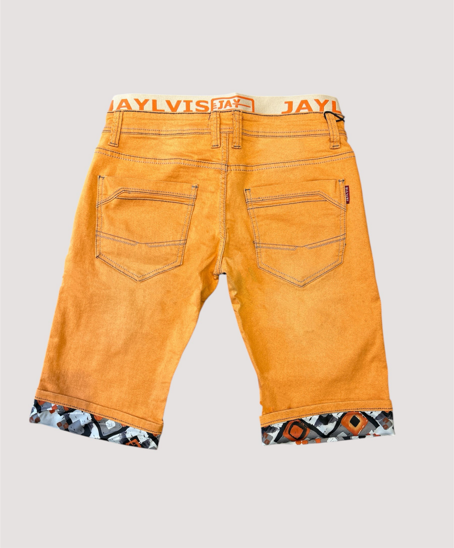 Short en jean Jaune