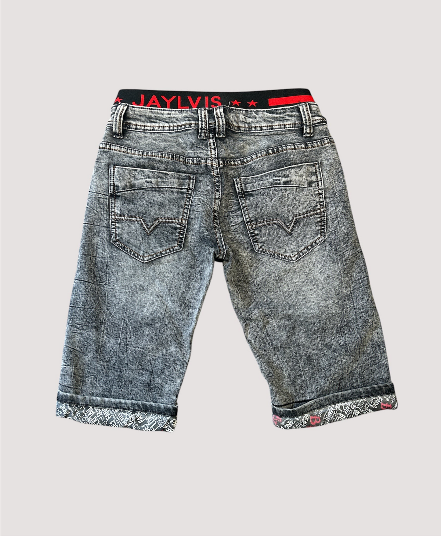 Short en jean Gris délavé