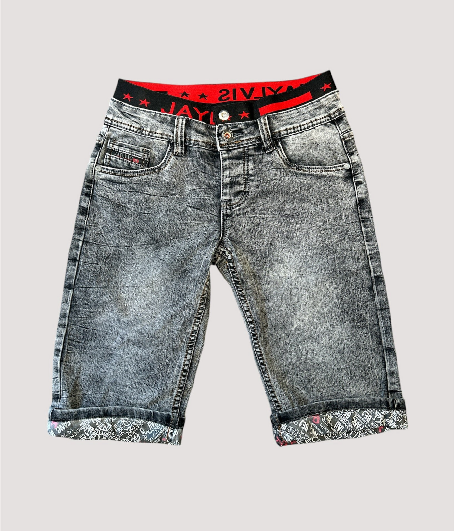 Short en jean Gris délavé