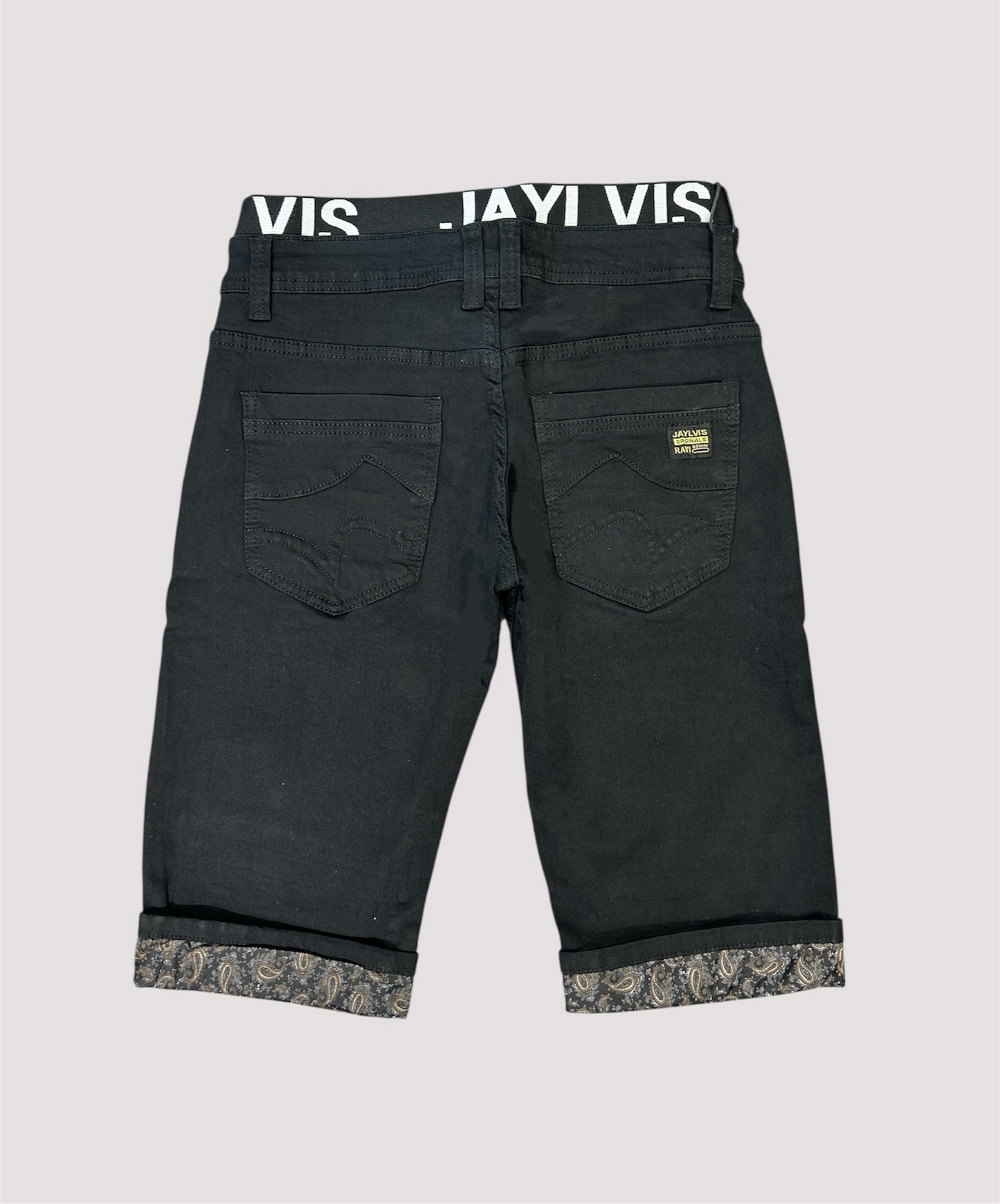 Short en jean Noir