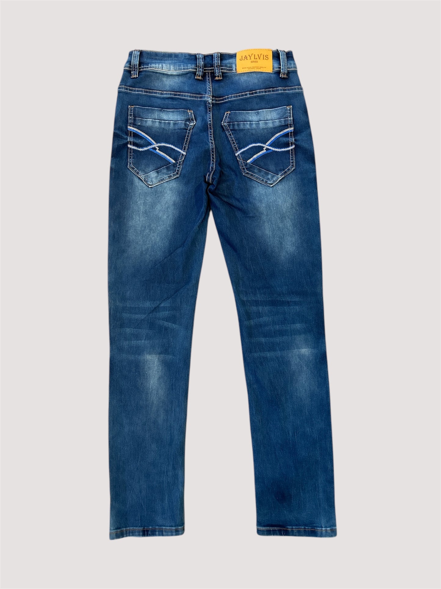Jeans bleu stone ajusté