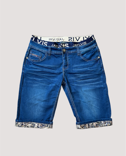 Short en jean Bleu