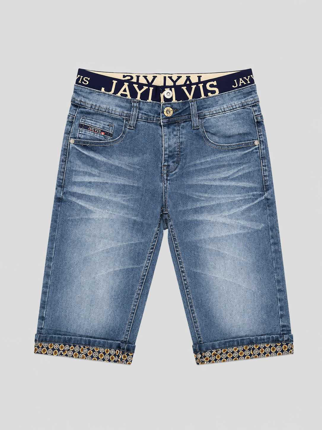 Short en jean bleu délavé pour homme – Style casual et confortable