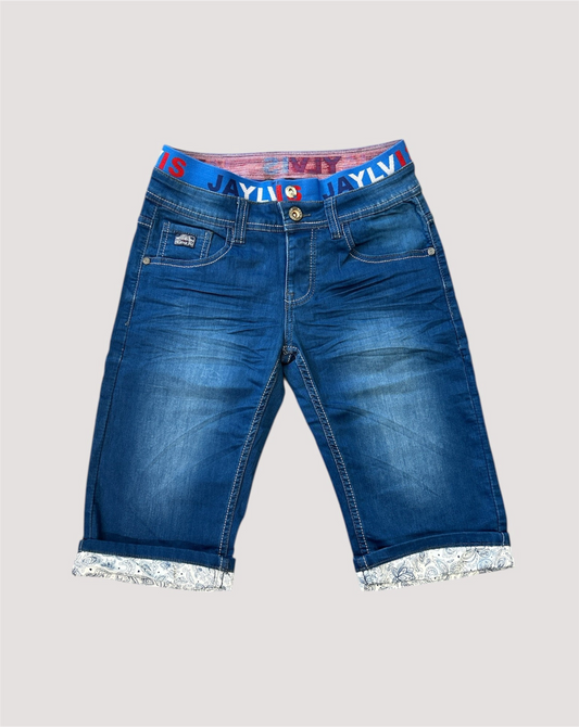 Short en jean Bleu