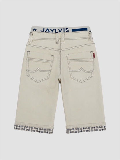 Short en jean Beige foncés