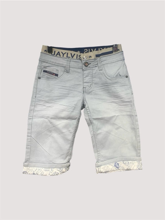 Short en jean gris clair