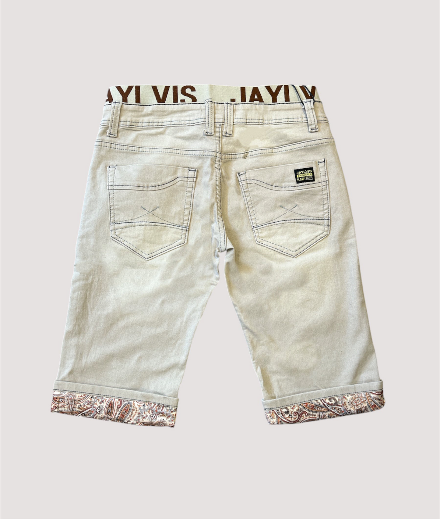 Short en jean Beige