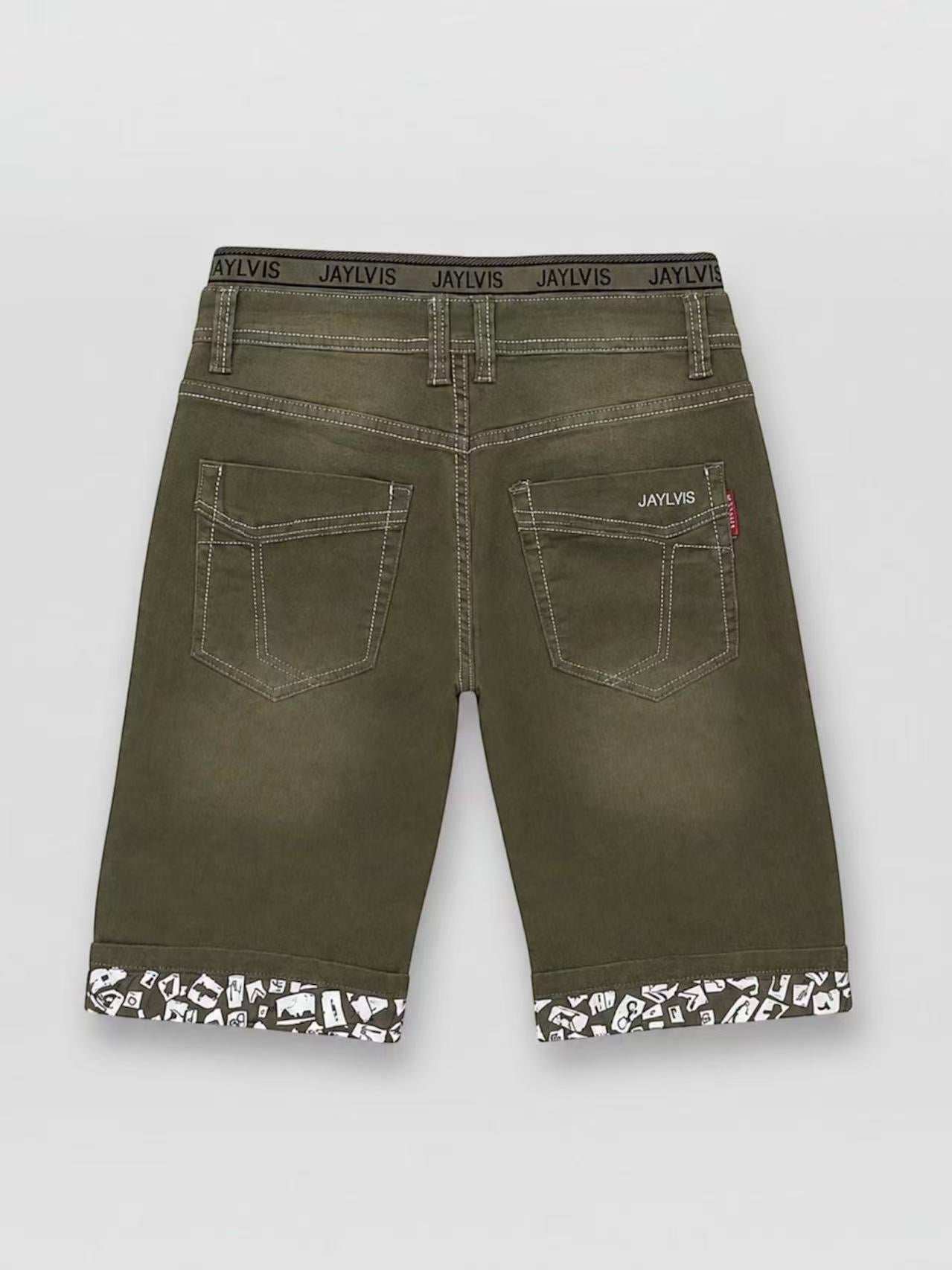 Short en jean kaki  js1767