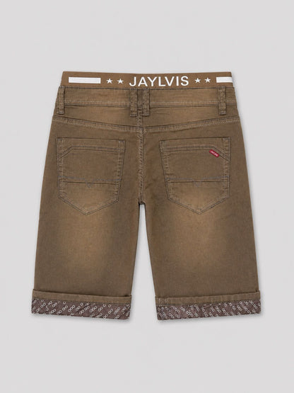 Short en jean marron