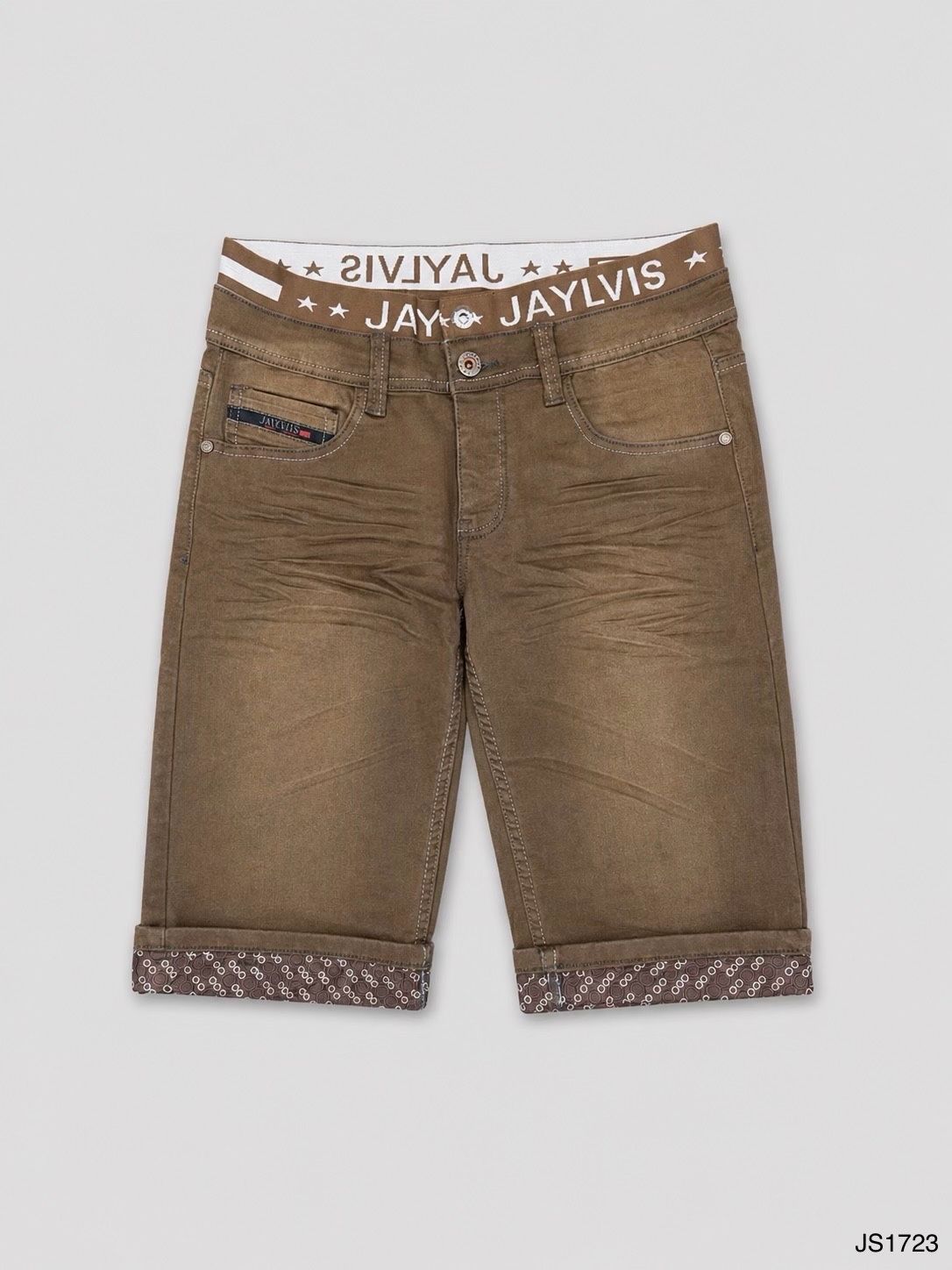 Short en jean marron