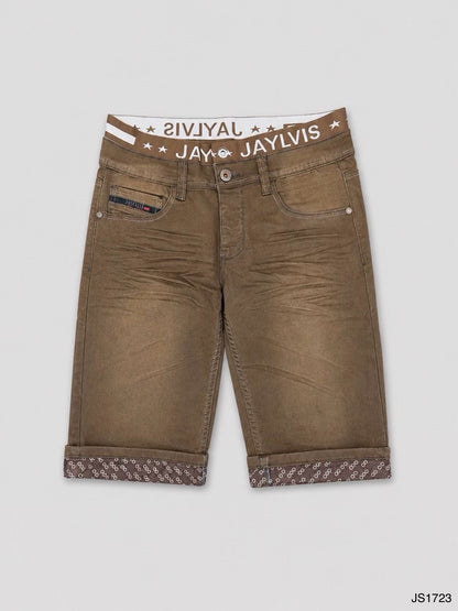 Short en jean marron