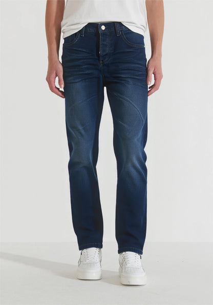 Jeans bleu stone ajusté