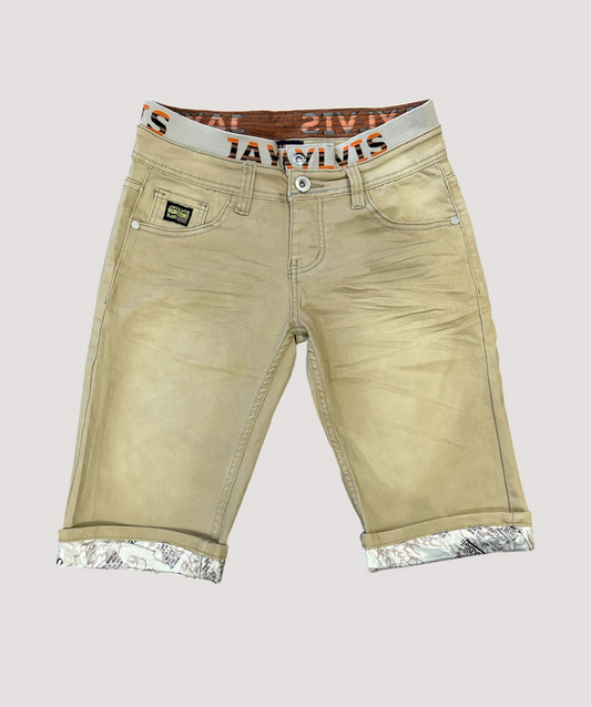 Short en jean Beige
