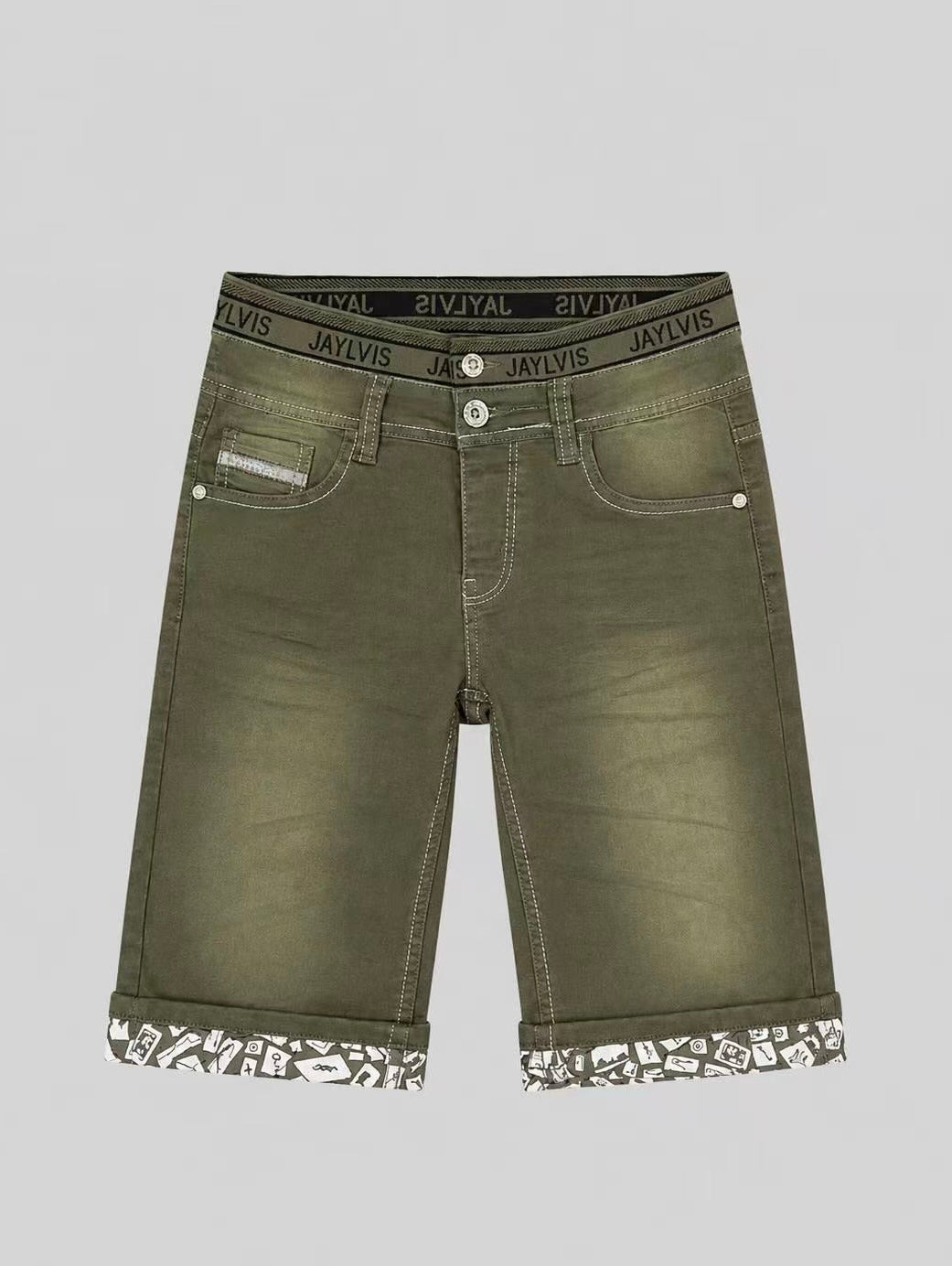 Short en jean kaki  js1767