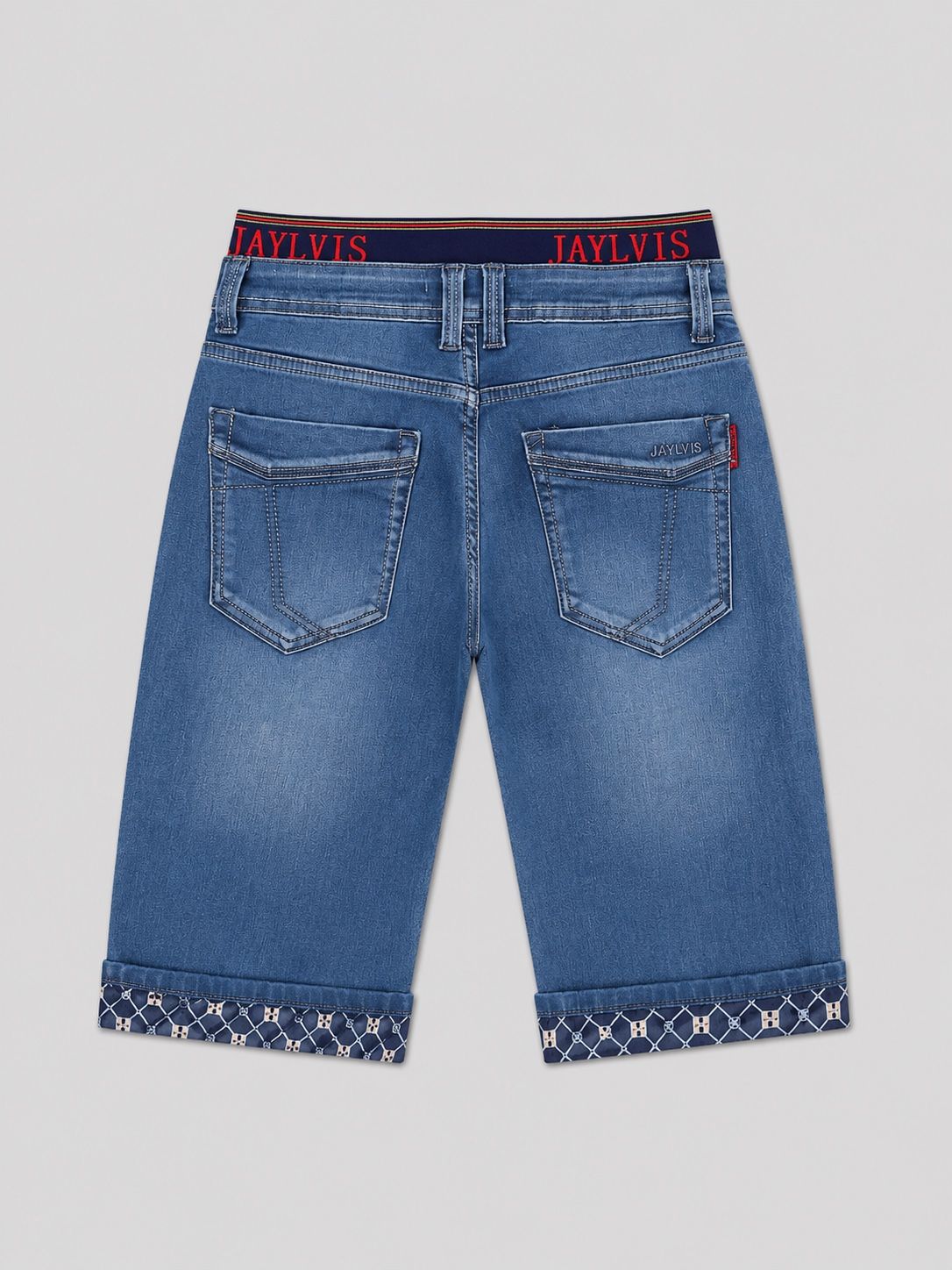 Short en jean bleu délavé 1752