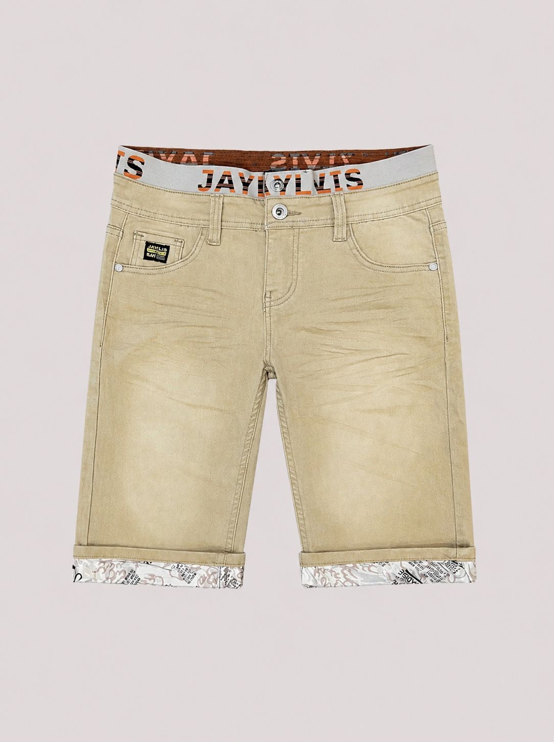 Short en jean Beige