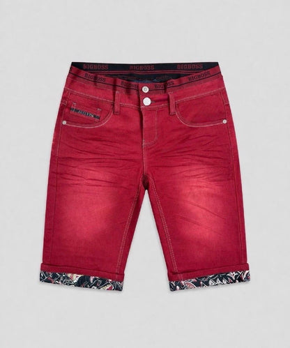 Bermuda en jean homme rouge grand taille