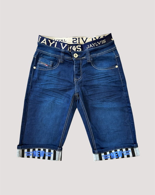 Short en jean Bleu