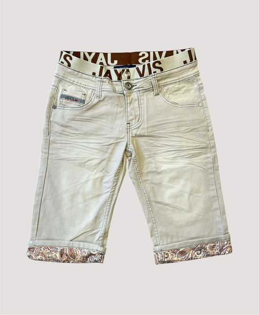 Short en jean Beige