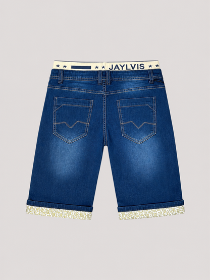 Short en jean bleu grand taille js1462