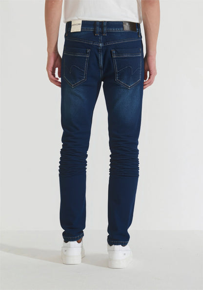 Jeans bleu stone ajusté