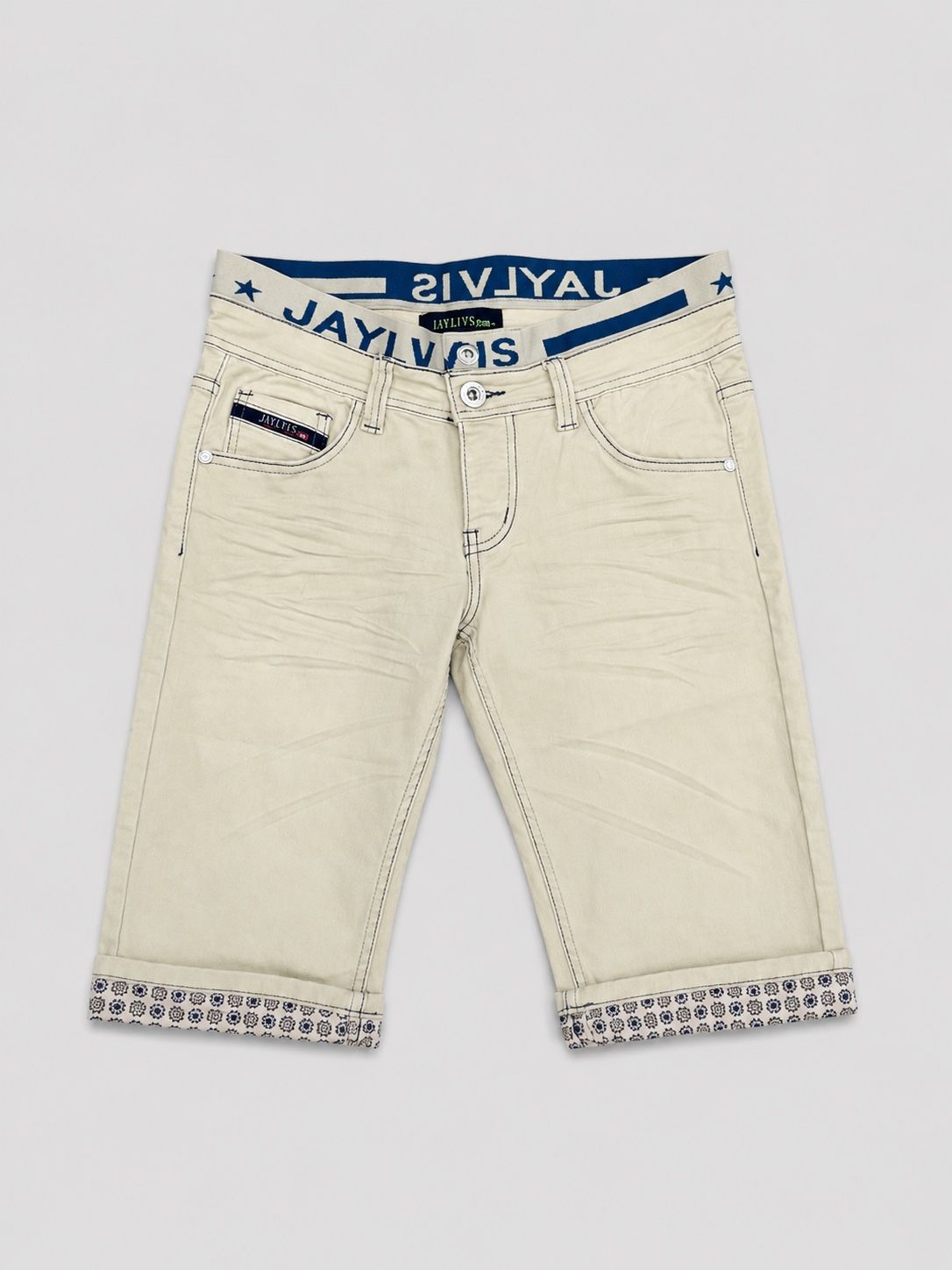 Short en jean Beige foncés