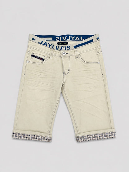 Short en jean Beige foncés
