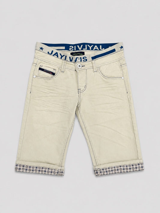 Short en jean Beige foncés