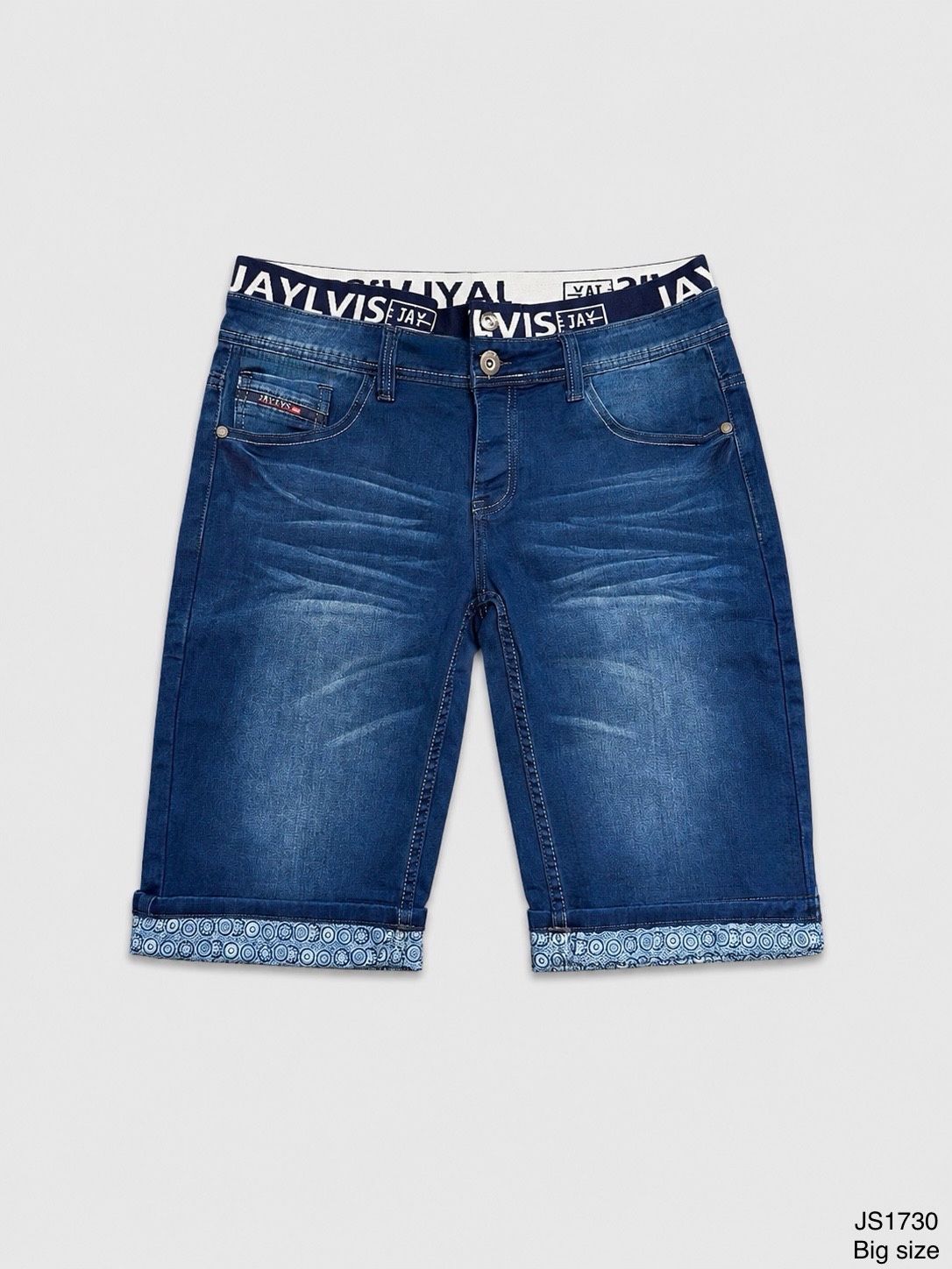 Short en jean bleu grand taille js1730