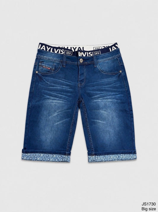 Short en jean bleu grand taille js1730