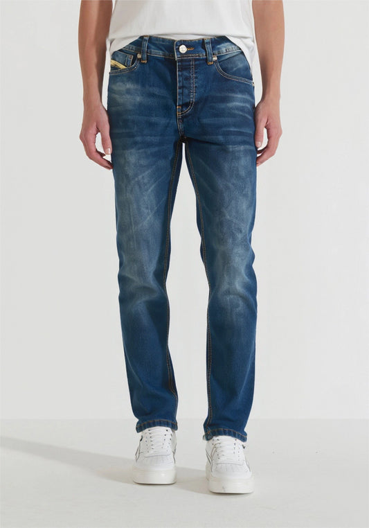 Jeans bleu stone ajusté
