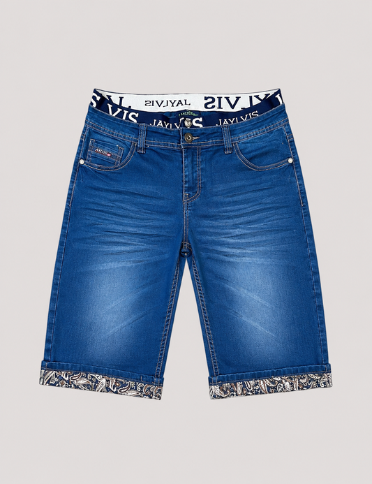 Short en jean Bleu