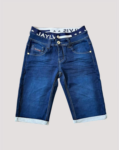 Short en jean Bleu