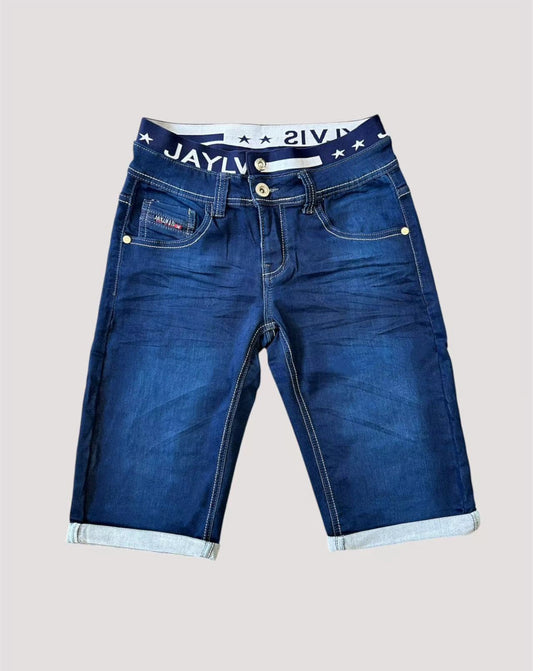 Short en jean Bleu