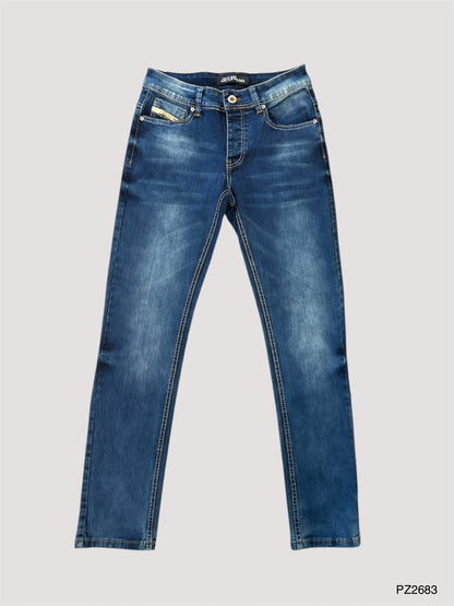 Jeans bleu stone ajusté