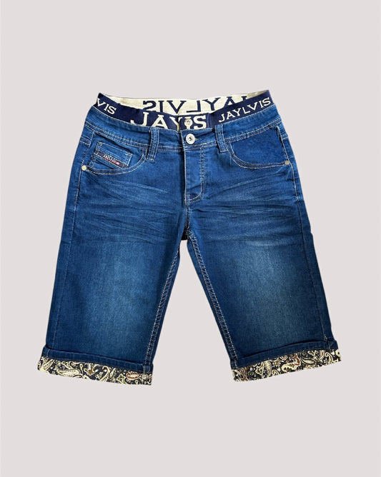 Short en jean Bleu