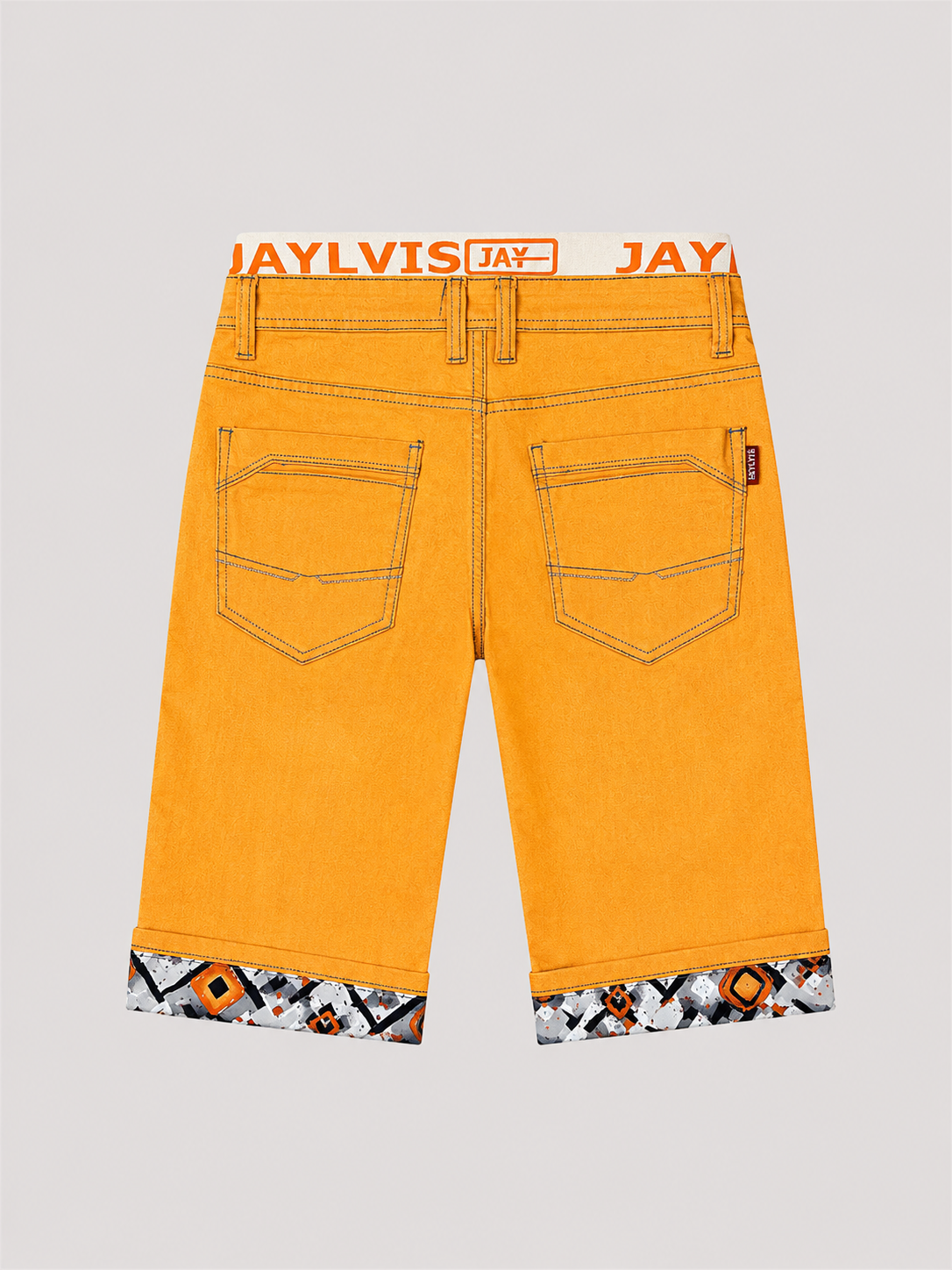 Short en jean Jaune