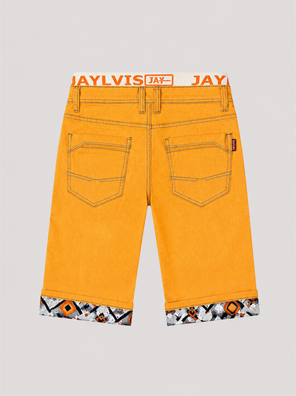 Short en jean Jaune