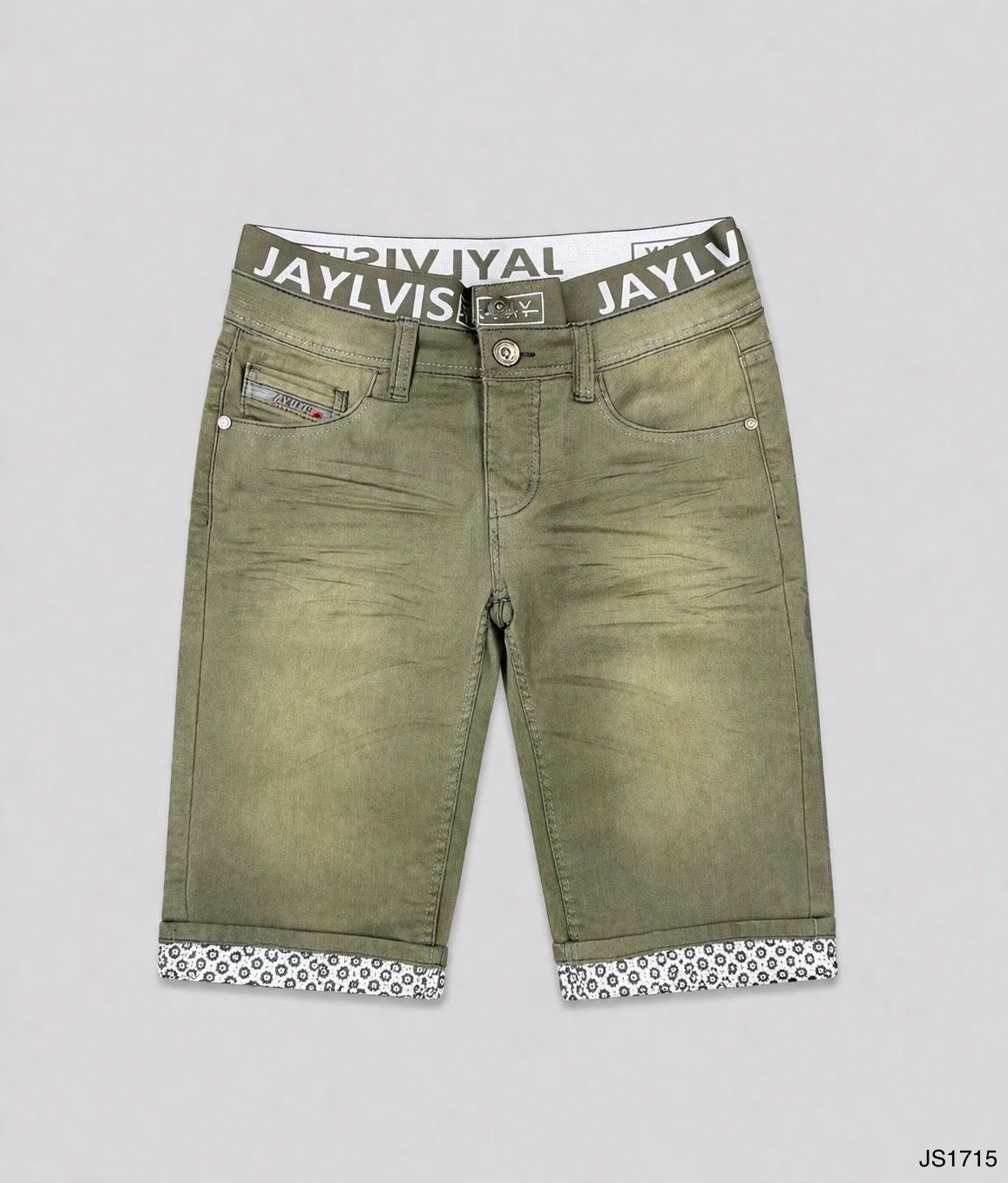 Short en jean kaki  js1715