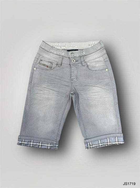 Short en jean gris perle