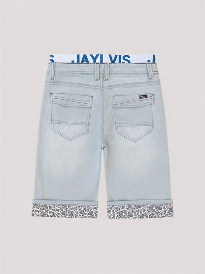 Short en jean gris clair