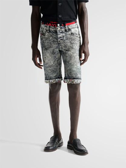 Short en jean Gris délavé