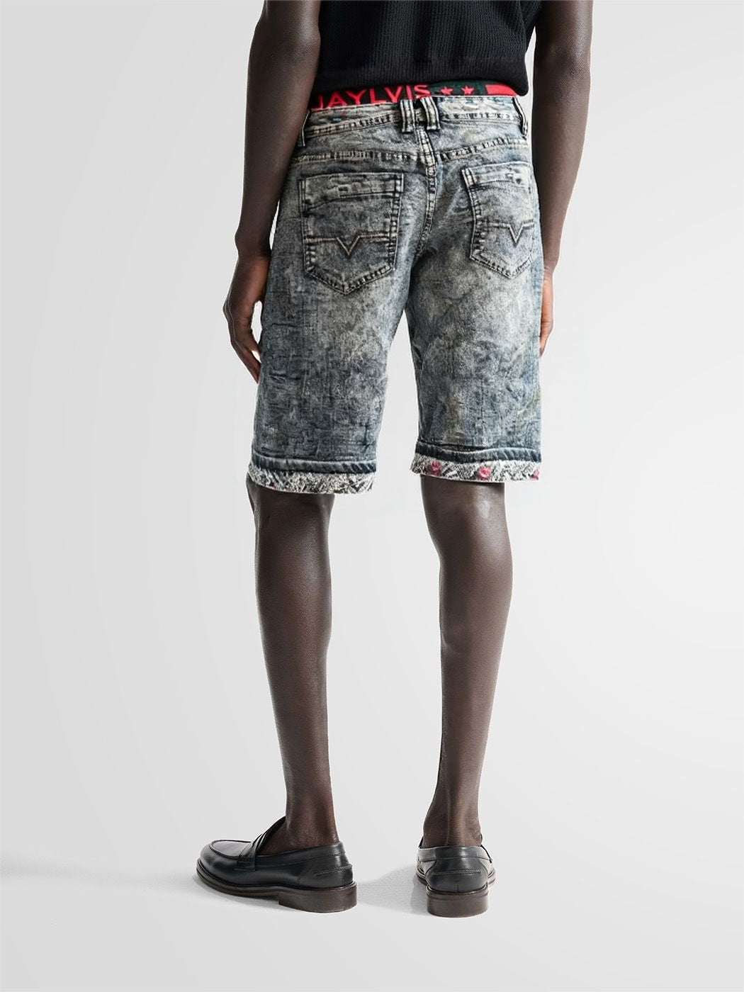 Short en jean Gris délavé