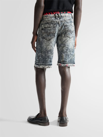 Short en jean Gris délavé