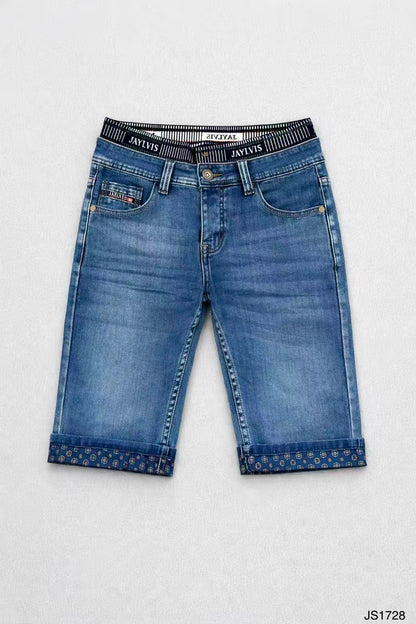 Short en jean bleu délavé 1728