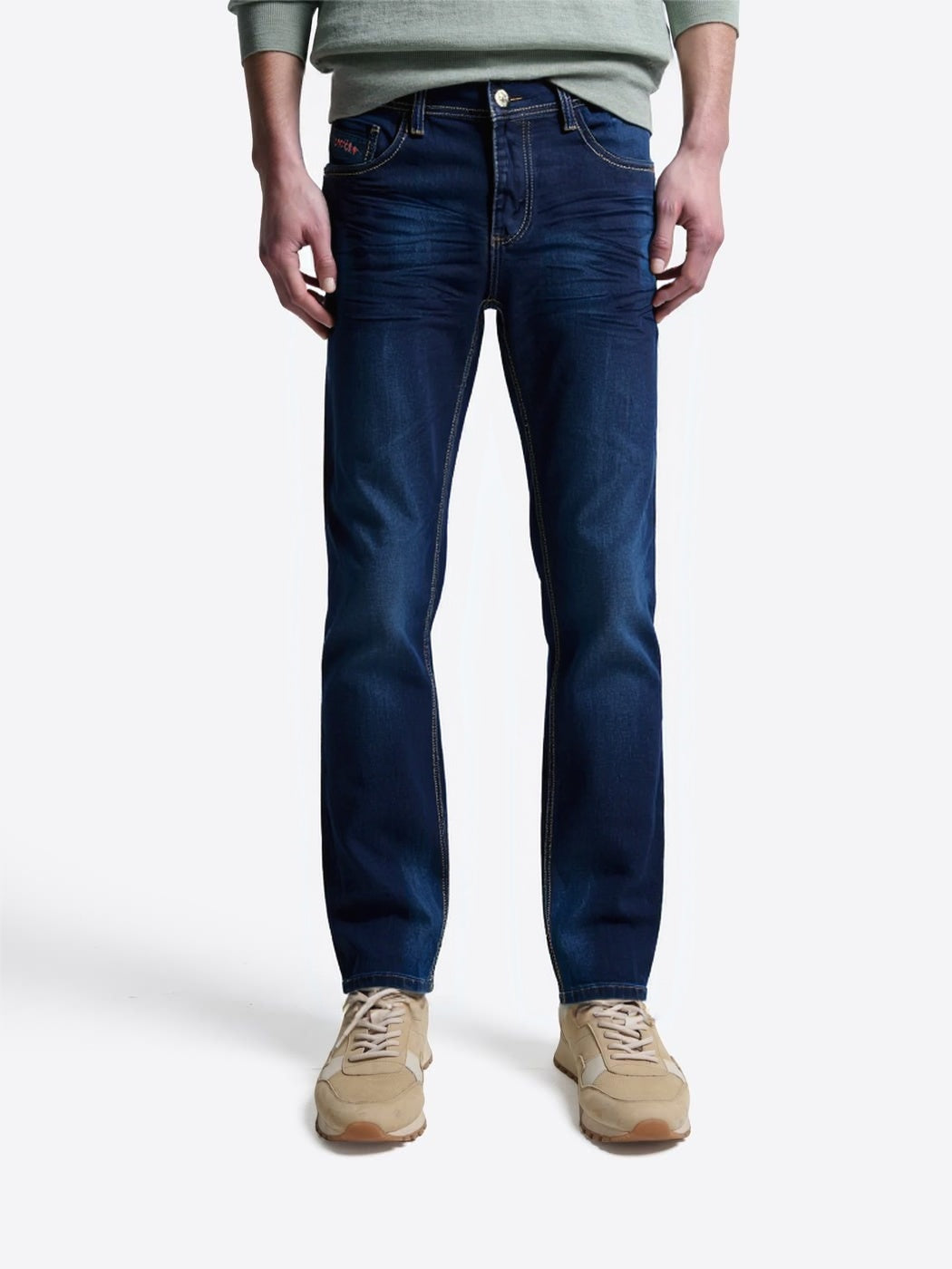 Jean bleu brut pour homme js1679 – Coupe régular moderne et effet délavé